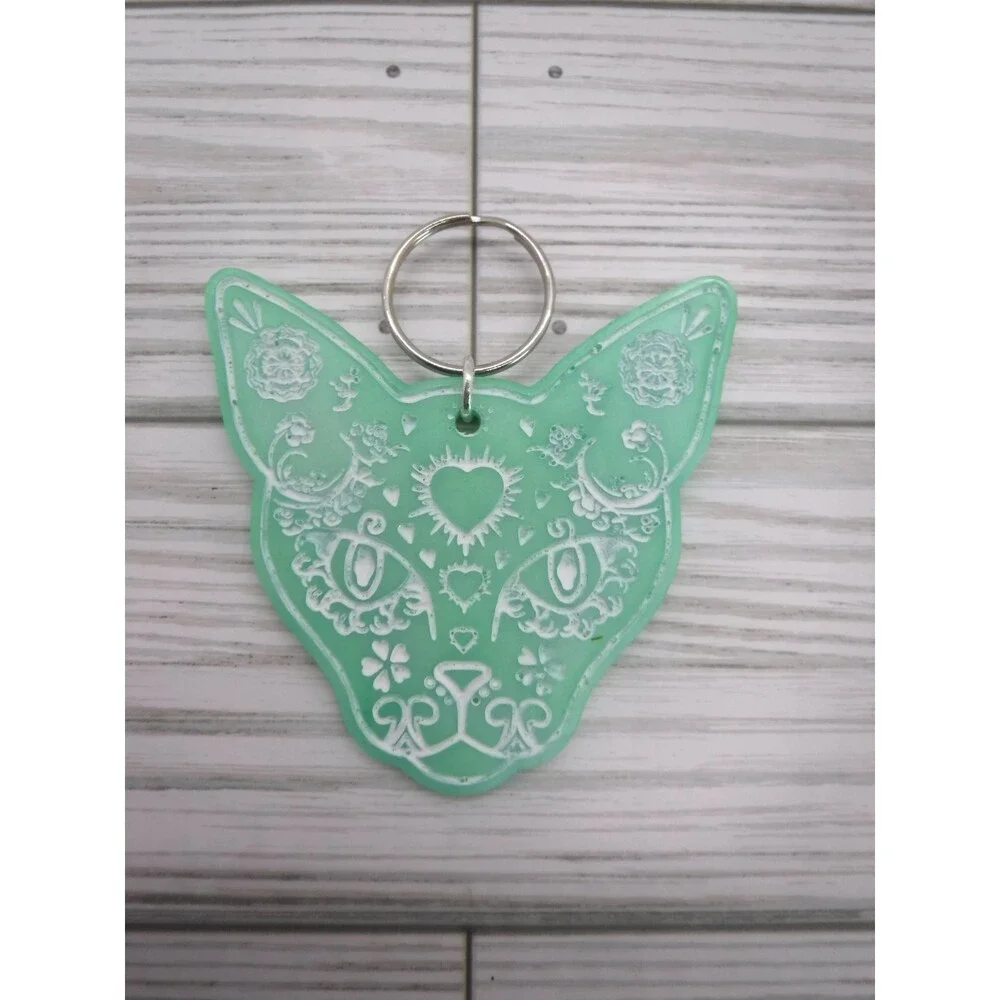 Keychain Cat Sugar Skull